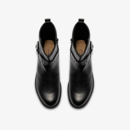 Hearth Buckle Black Leather - Clarks Women