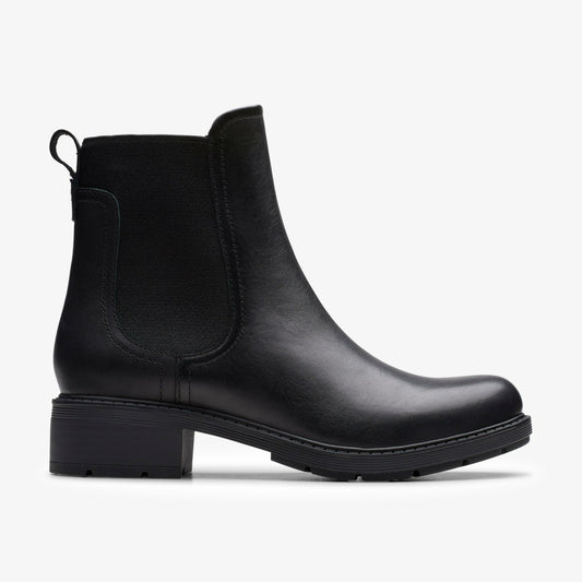 Hearth Top Black Leather - Clarks Women