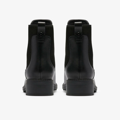 Hearth Top Black Leather - Clarks Women