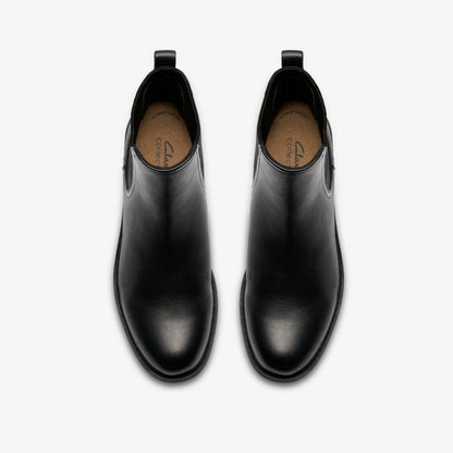 Hearth Top Black Leather - Clarks Women