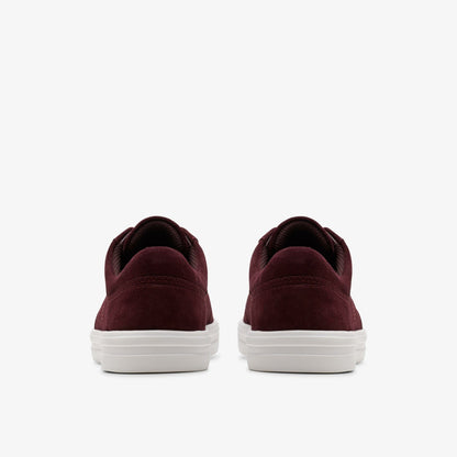 Makea Court Burgundy Suede - Clarks Women