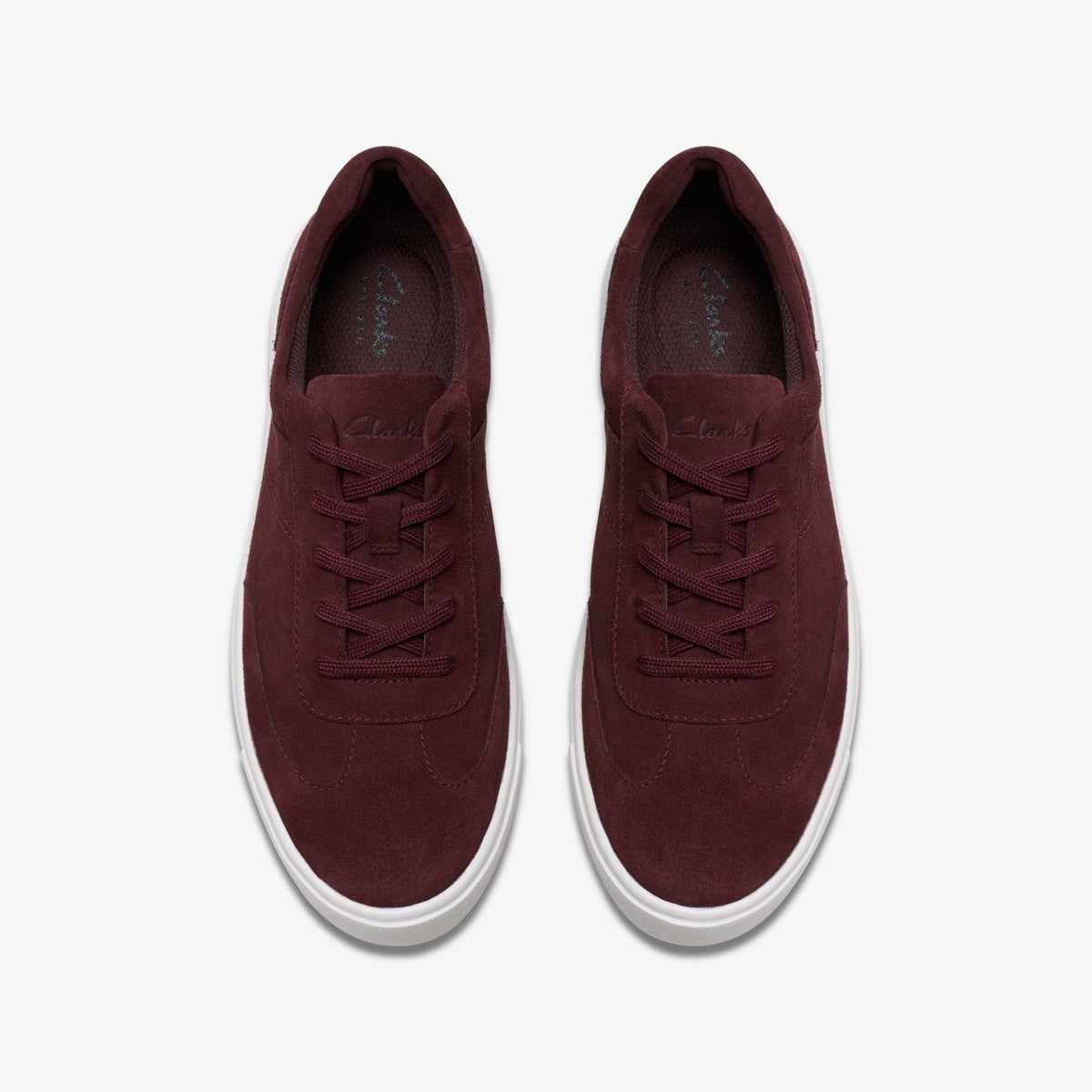 Makea Court Burgundy Suede - Clarks Women