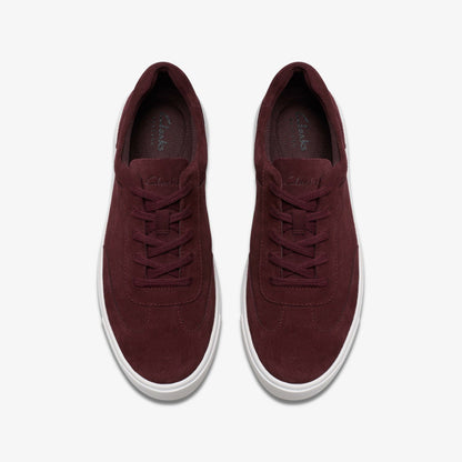 Makea Court Burgundy Suede - Clarks Women