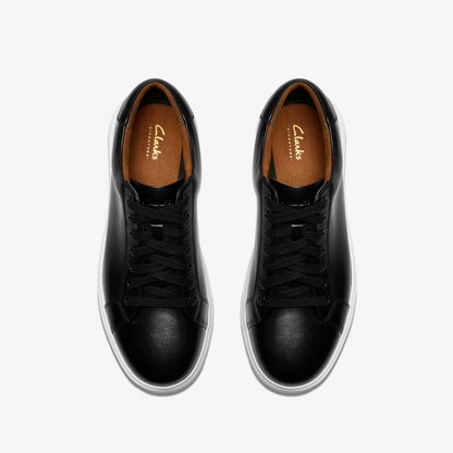 Goswell Tie Black Leather - Clarks Men
