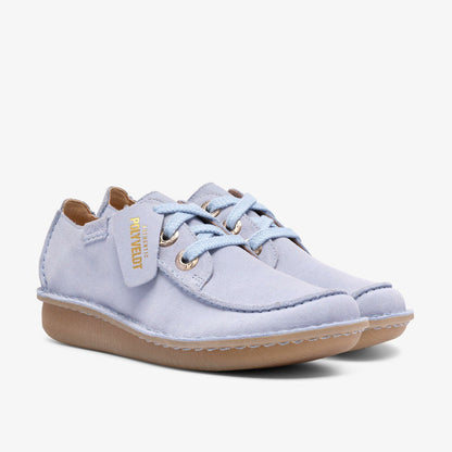 Funny Dream Light Blue Suede - Clarks Women
