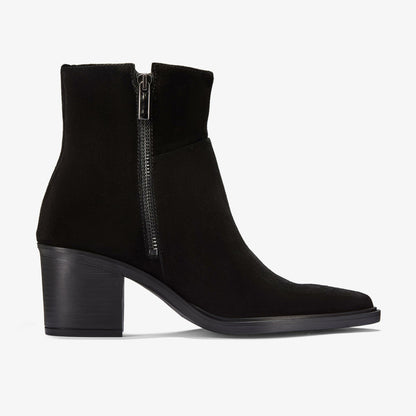 Jesse Zip Black Suede - Clarks Women