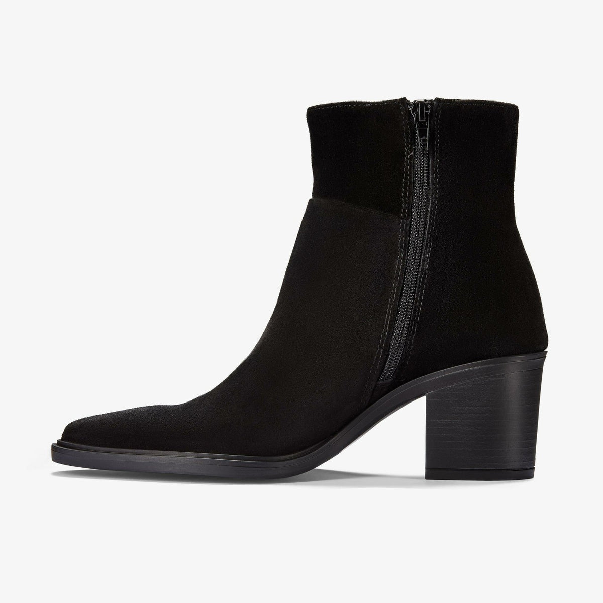 Jesse Zip Black Suede - Clarks Women