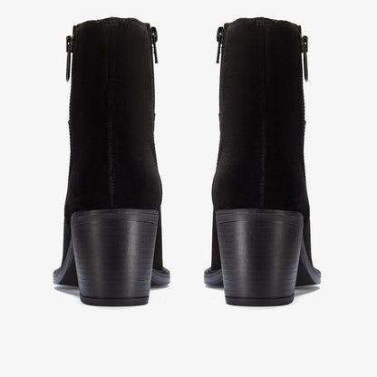 Jesse Zip Black Suede - Clarks Women
