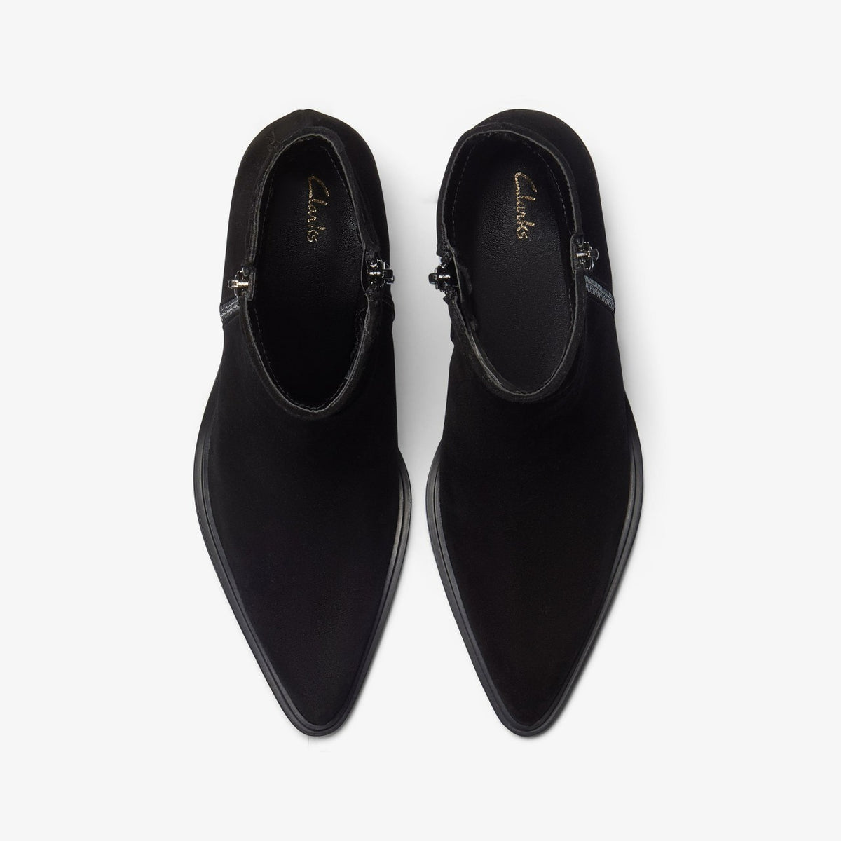 Jesse Zip Black Suede - Clarks Women