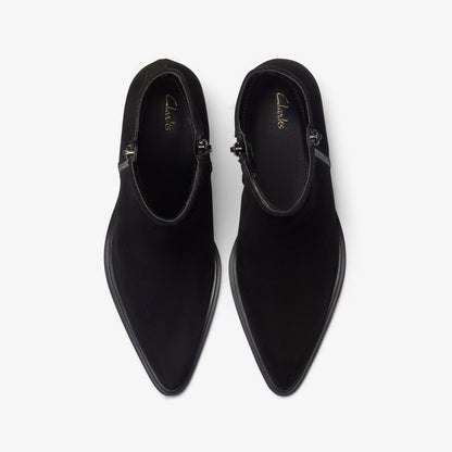 Jesse Zip Black Suede - Clarks Women