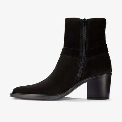 Jesse Buckle Black Suede - Clarks Women