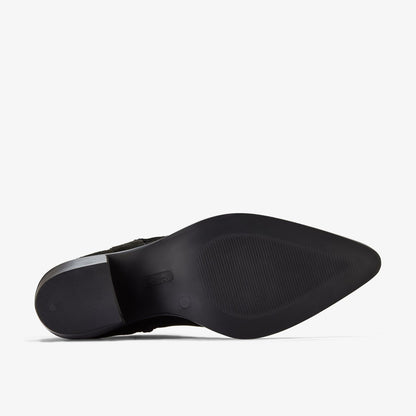 Jesse Buckle Black Suede - Clarks Women