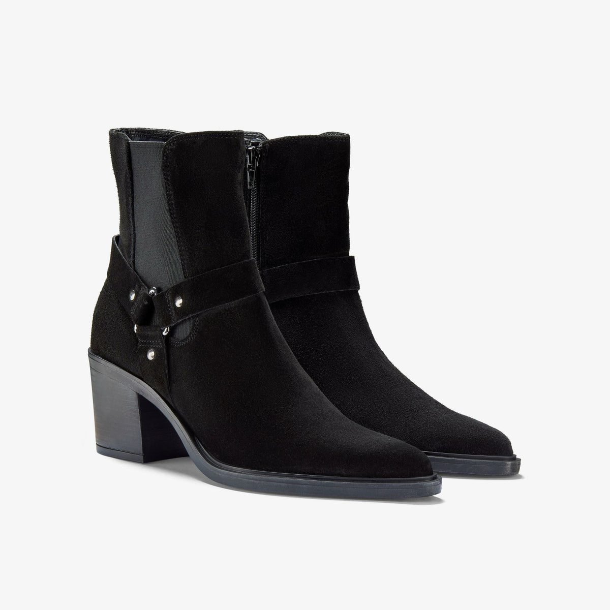 Jesse Buckle Black Suede - Clarks Women