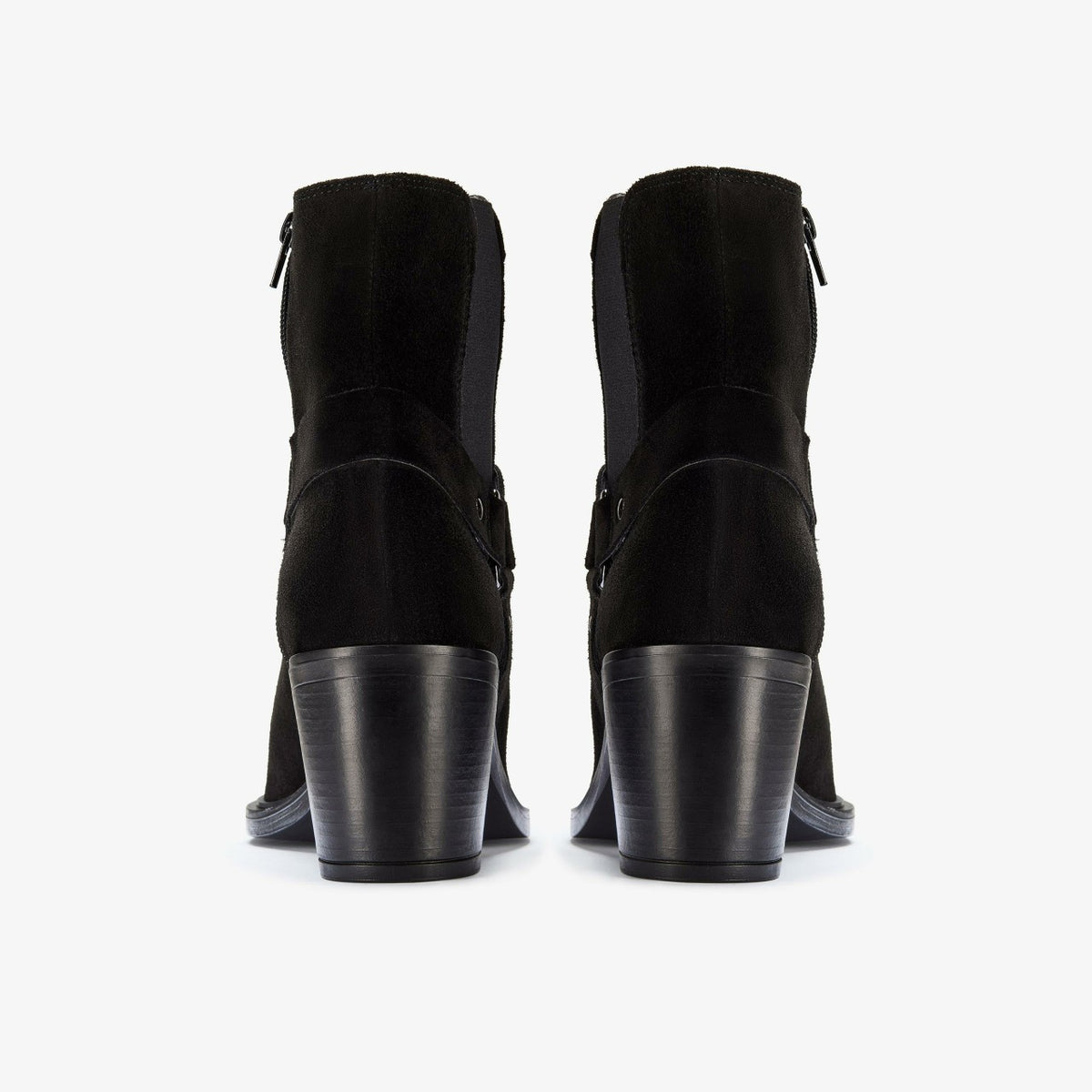 Jesse Buckle Black Suede - Clarks Women