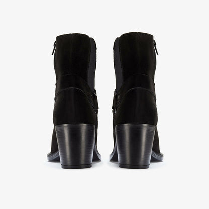 Jesse Buckle Black Suede - Clarks Women
