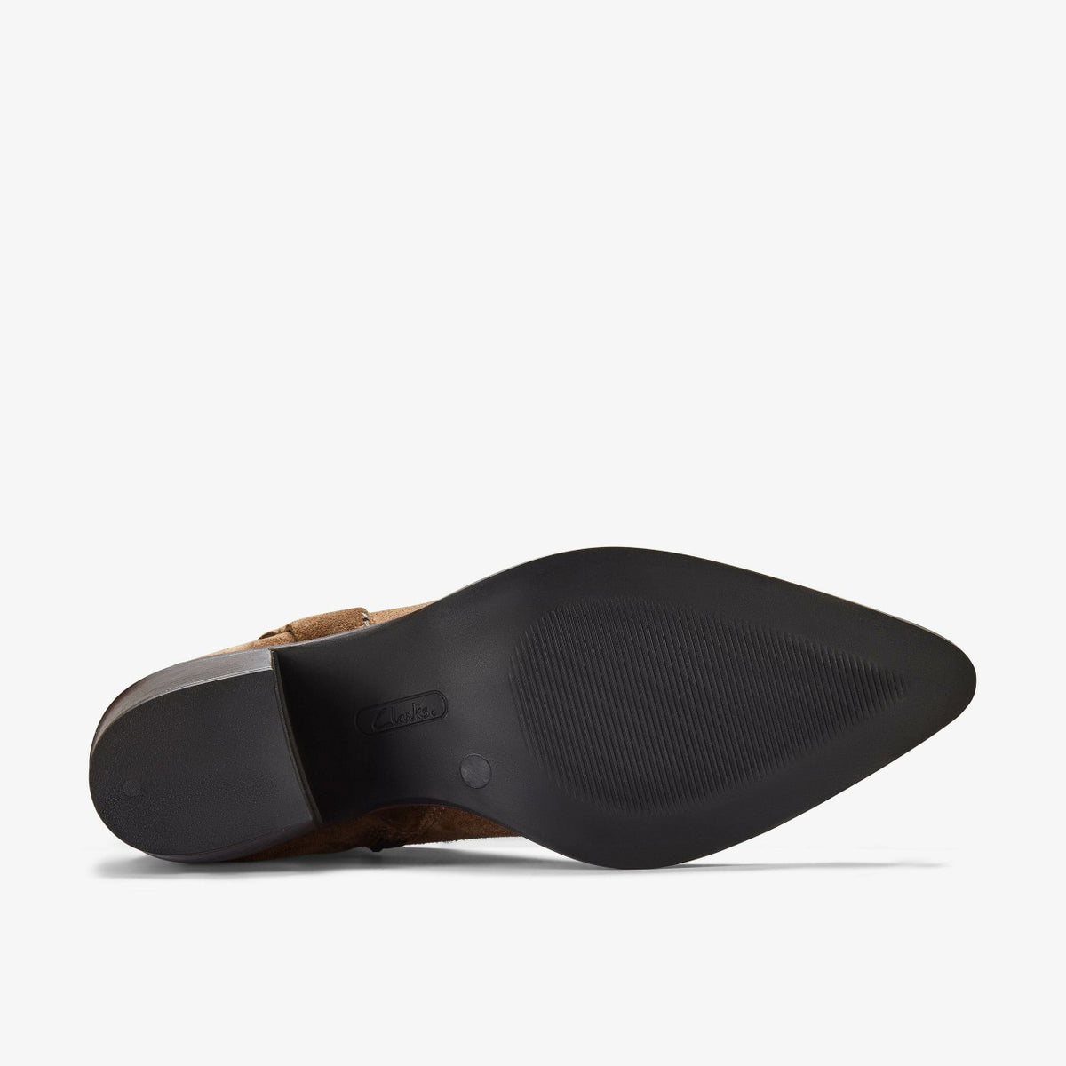 Jesse Buckle Dark Tan Suede - Clarks Women