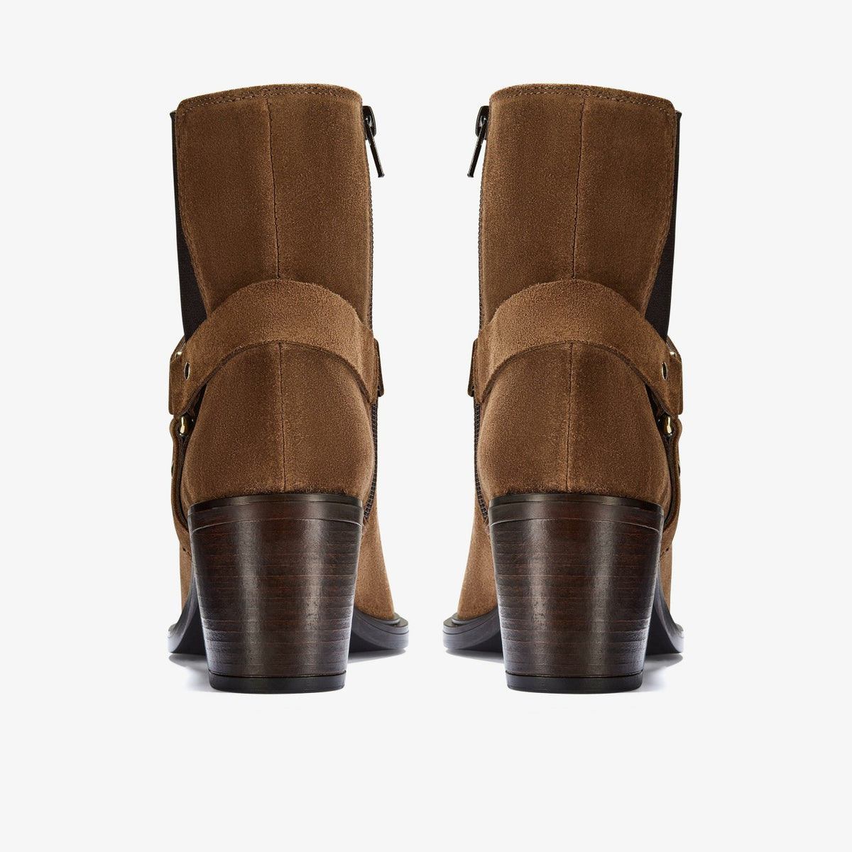 Jesse Buckle Dark Tan Suede - Clarks Women