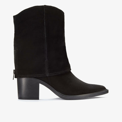 Jesse Mid Black Suede - Clarks Women