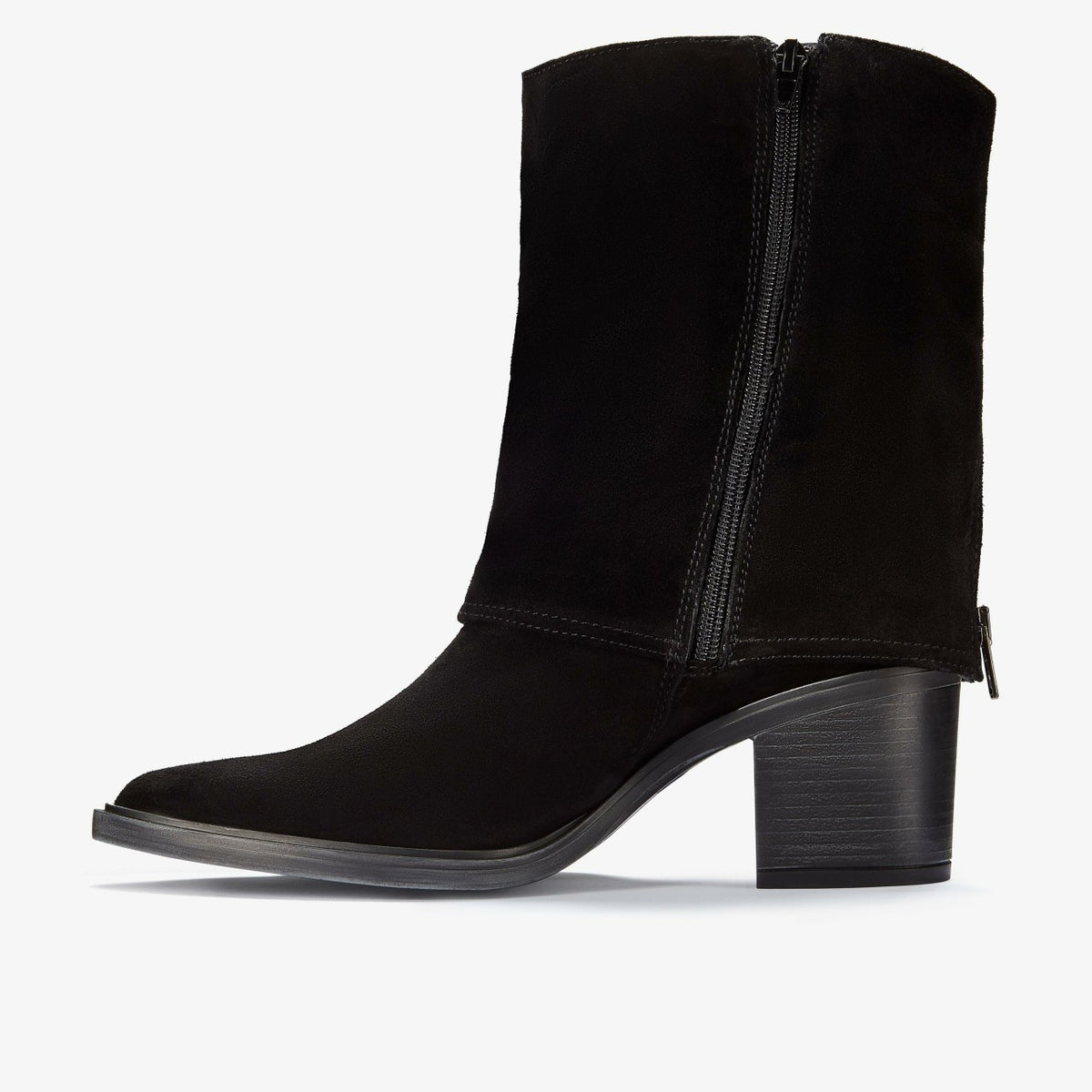 Jesse Mid Black Suede - Clarks Women