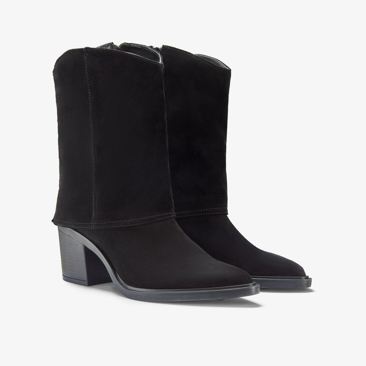 Jesse Mid Black Suede - Clarks Women
