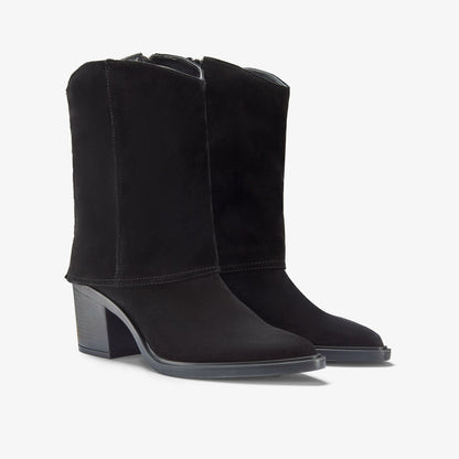 Jesse Mid Black Suede - Clarks Women