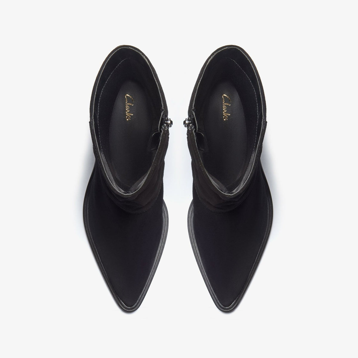 Jesse Mid Black Suede - Clarks Women