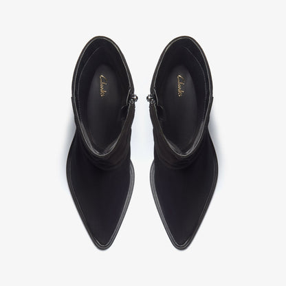 Jesse Mid Black Suede - Clarks Women