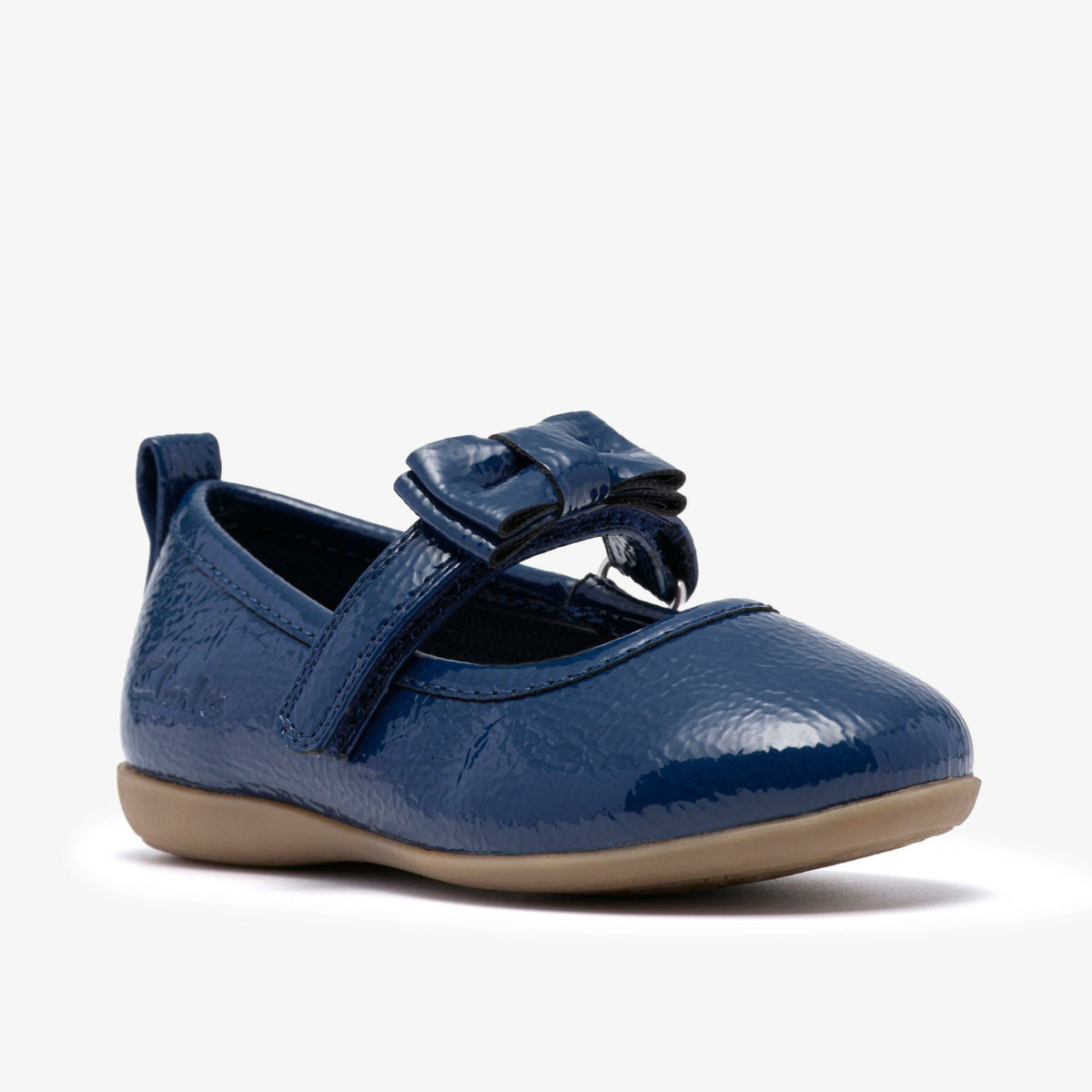 Charm Bow Toddler Navy Patent - Clarks Babies|Kids