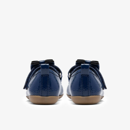 Charm Bow Toddler Navy Patent - Clarks Babies|Kids