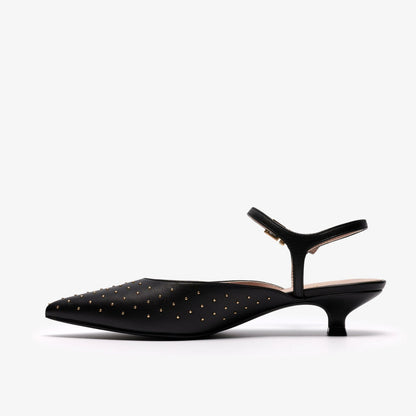 Pisa Stud Black Leather - Clarks Women