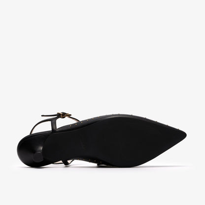 Pisa Stud Black Leather - Clarks Women