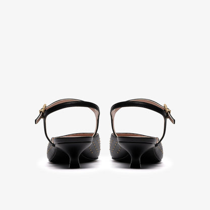 Pisa Stud Black Leather - Clarks Women