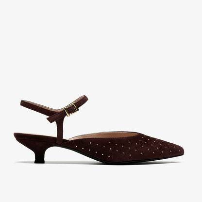 Pisa Stud Brown Suede - Clarks Women