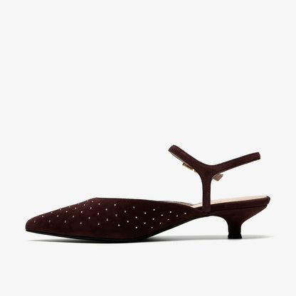 Pisa Stud Brown Suede - Clarks Women