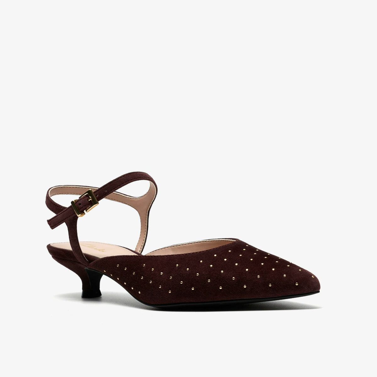 Pisa Stud Brown Suede - Clarks Women