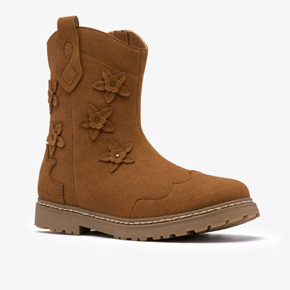 Adelaide Mid Kid Tan - Clarks Kids