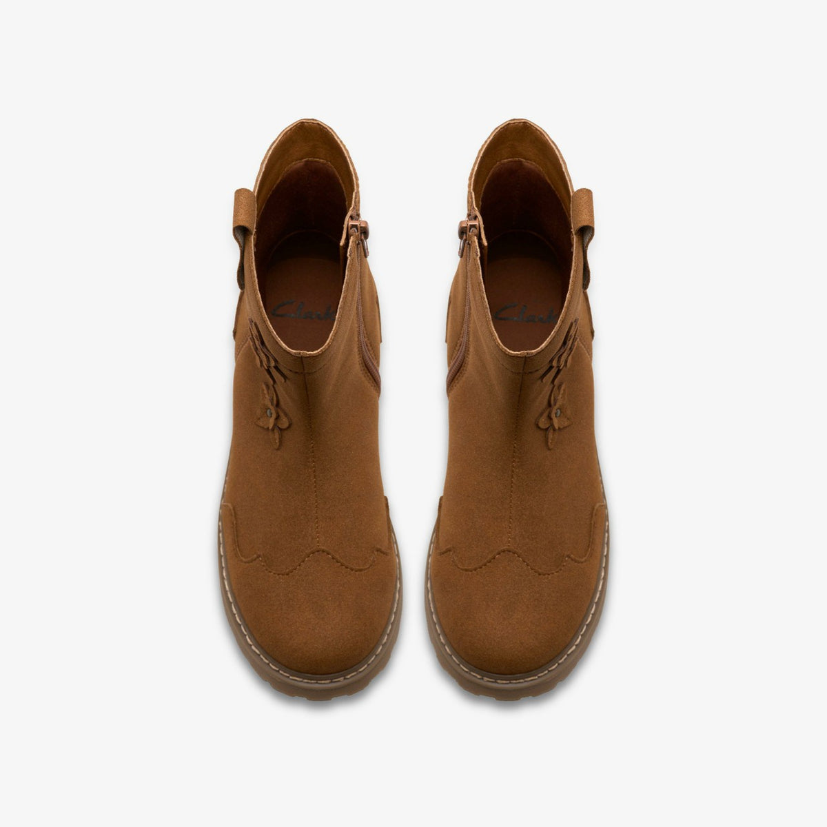 Adelaide Mid Kid Tan - Clarks Kids