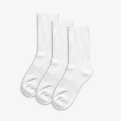 School Socks Junior Size 4-6.5 White - Clarks Kids