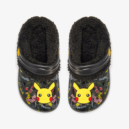 Pika Clog Warm Lined Kid Black Combination - Clarks Kids
