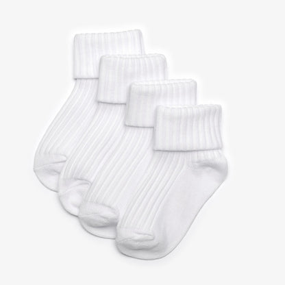 White Socks 4 Pack 6-12 Months White - Clarks Kids