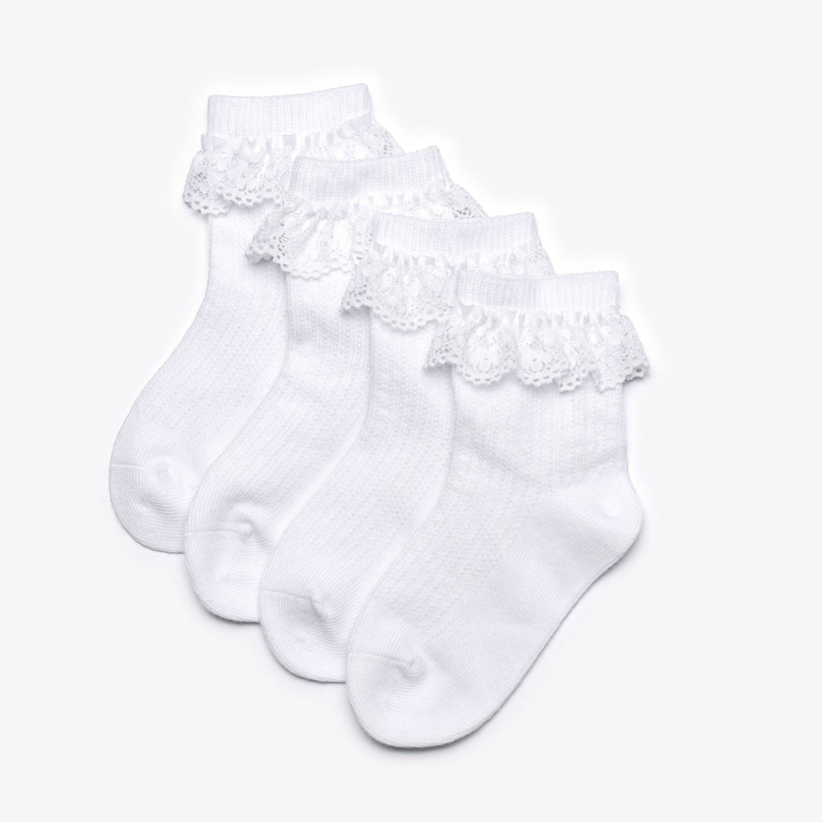 Frilly Socks White 4 Pack 1-2 Years White - Clarks Kids