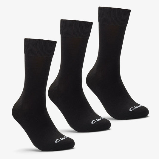 3 Pack Socks Size 6-11 Black Black - Clarks Men