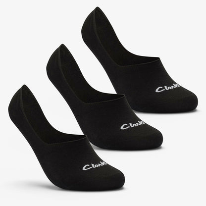 Sock Liners 3 Pack Size 6-11 Black Black - Clarks Men