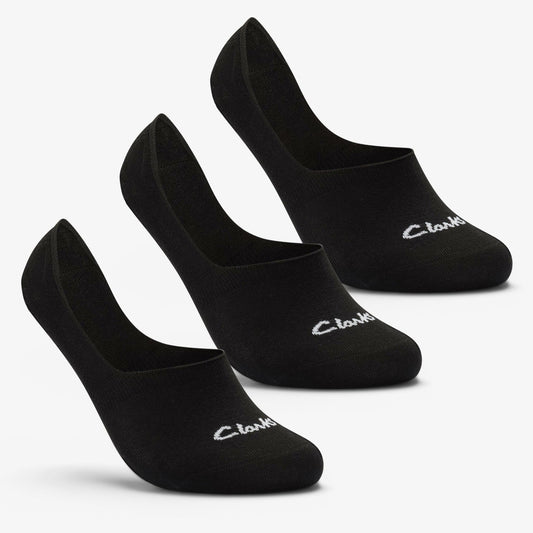 Sock Liners 3 Pack Size 6-11 Black Black - Clarks Men