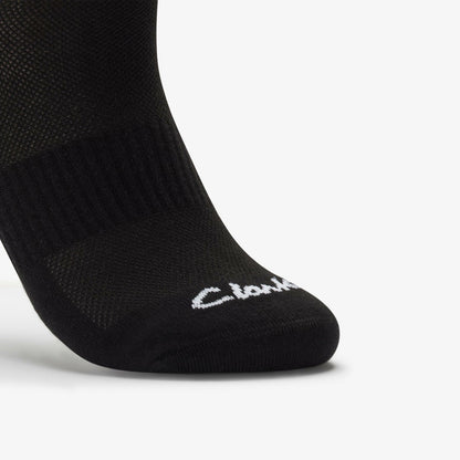 Ankle Socks 3 Pack Size 6-11 Black Black - Clarks Men
