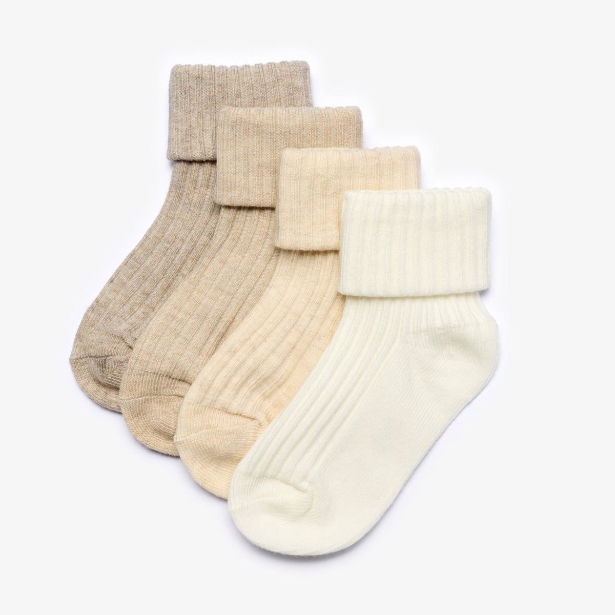 Beige Socks 4 Pack 6-12 months Beige Combination - Clarks Kids