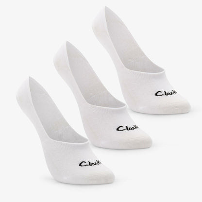 Sock Liners 3 Pack Size 2-8 White - Clarks Women