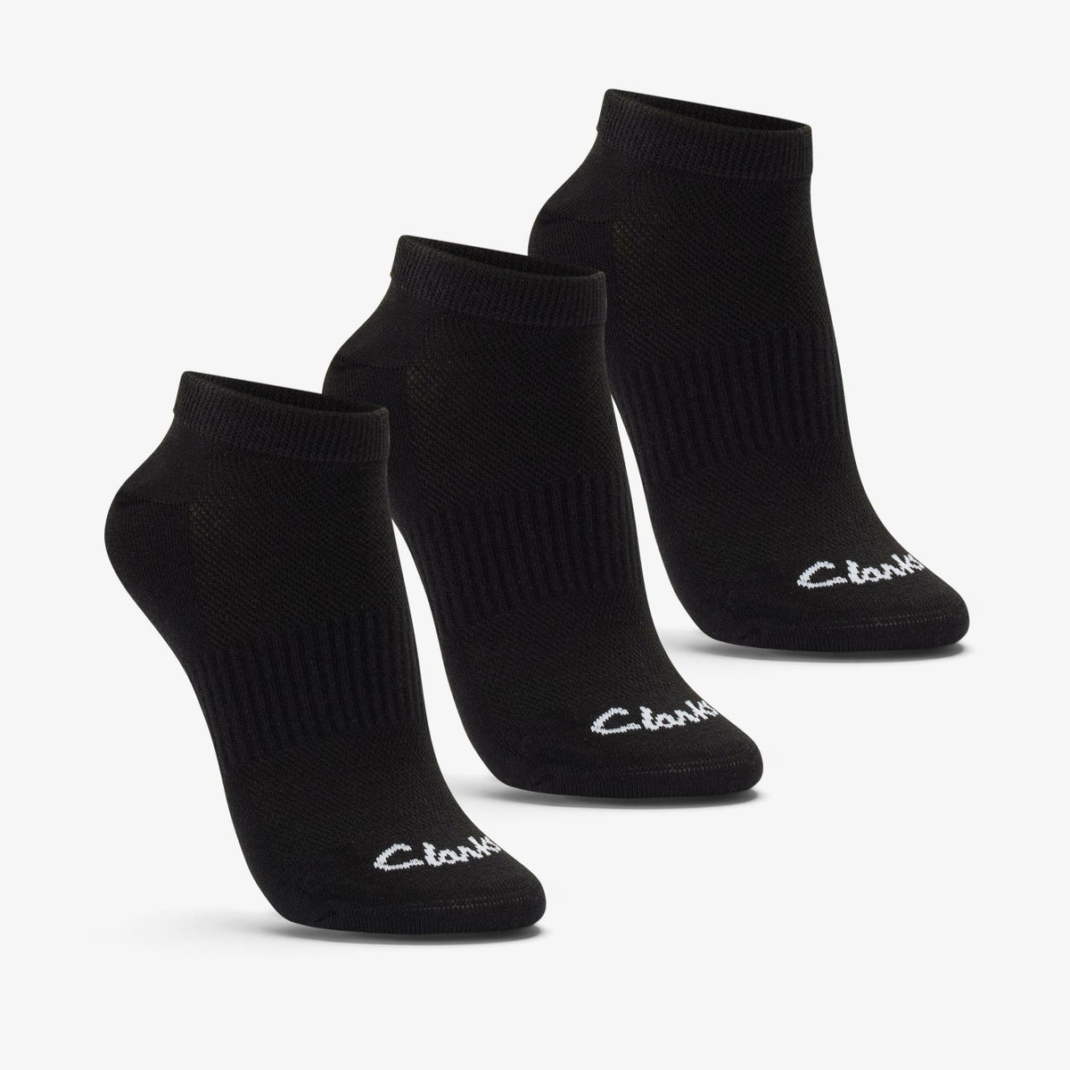 Ankle Socks 3 Pack Size 2-8 Black Black - Clarks Women