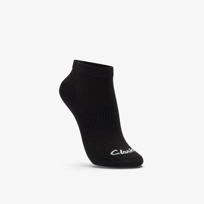 Ankle Socks 3 Pack Size 2-8 Black Black - Clarks Women