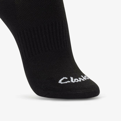 Ankle Socks 3 Pack Size 2-8 Black Black - Clarks Women